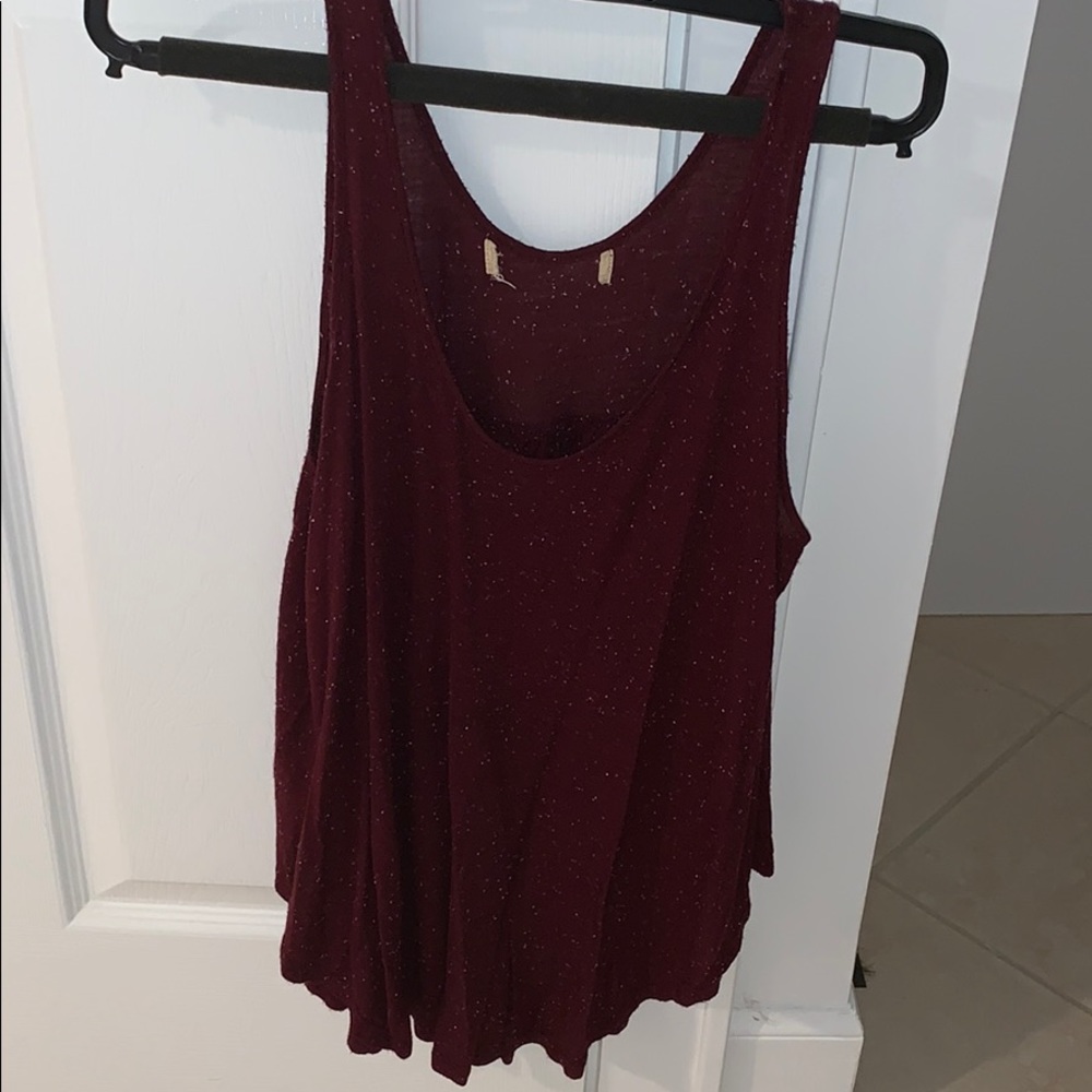 Maroon Hollister tank top